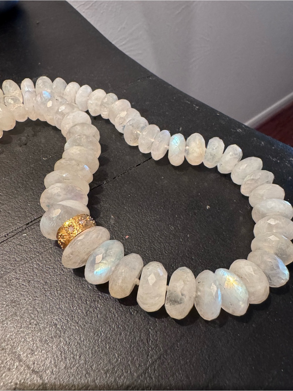 Coomi Moonstone Necklace with Gold Accents